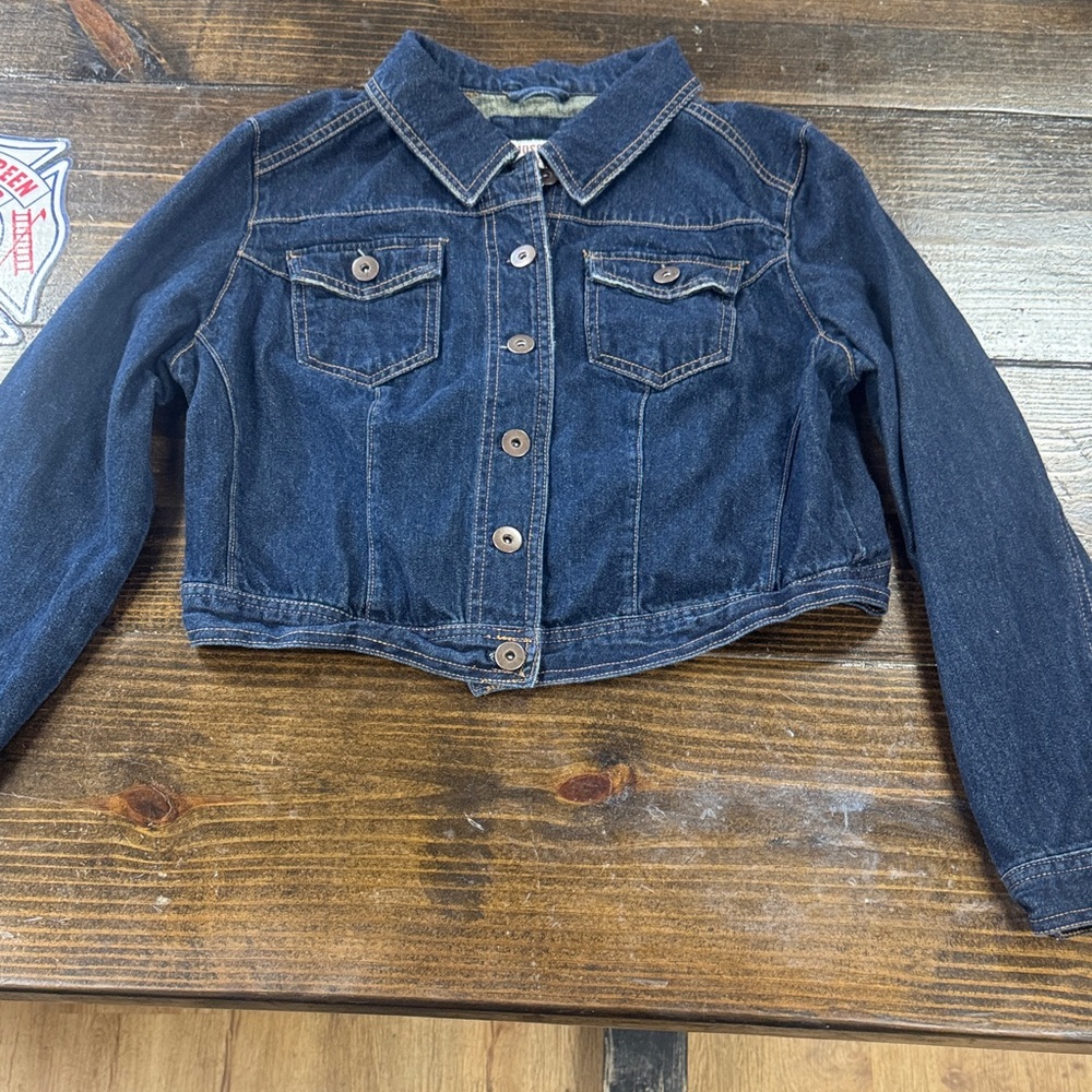 Mossimo Supply Co. Indigo Cropped Denim Jacket - Picture 2 of 4